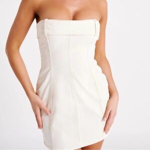 Meshki teddy denim mini dress size small